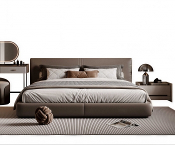 Modern Double Bed-ID:802370078