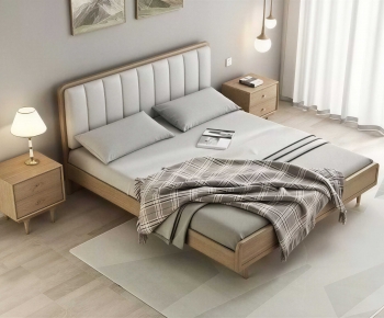Modern Double Bed-ID:323685886