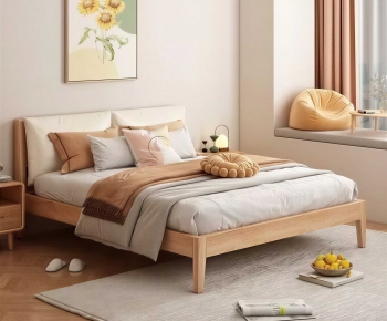 Modern Double Bed-ID:838588954