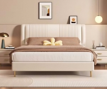 Modern Double Bed-ID:542597061