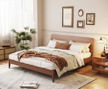 Modern Double Bed-ID:818955907