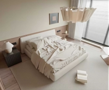 Modern Double Bed-ID:925204995