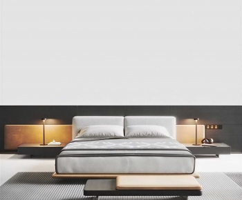 Modern Double Bed-ID:995807898