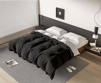 Modern Double Bed-ID:884905107