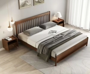 Modern Double Bed-ID:304028032