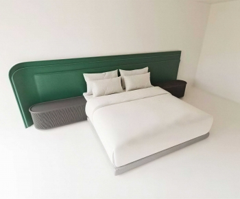 Modern Double Bed-ID:385700941