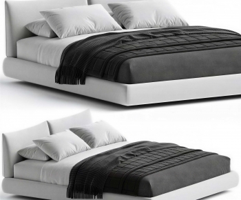 Modern Double Bed-ID:907847881