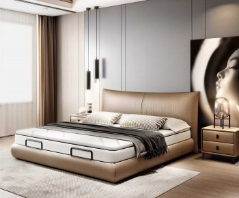 Modern Double Bed-ID:760749102
