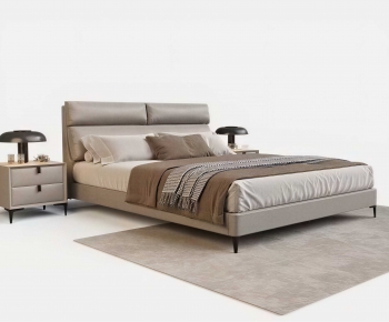 Modern Double Bed-ID:928273929