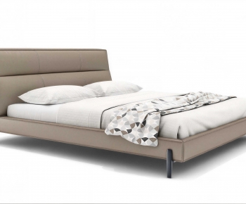 Nordic Style Double Bed-ID:650485042