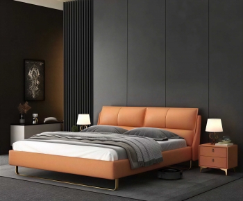 Modern Double Bed-ID:785218008