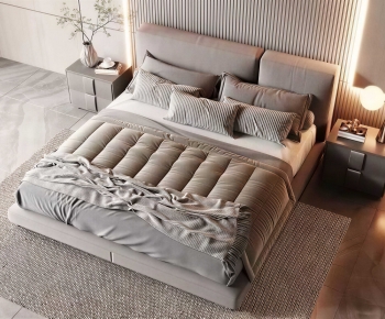 Modern Double Bed-ID:925019982