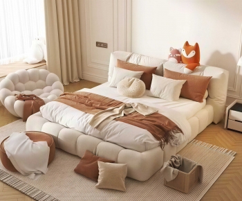 Modern Double Bed-ID:496330027