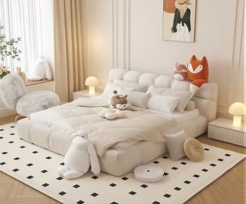 Modern Double Bed-ID:803052908