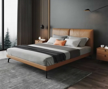 Modern Double Bed-ID:610796936