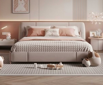 Modern Double Bed-ID:652390963