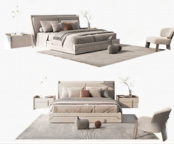Modern Double Bed-ID:471054086