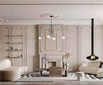 French Style A Living Room-ID:866383081