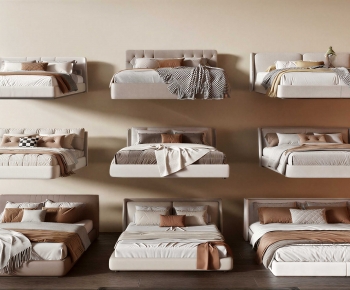 Modern Double Bed-ID:652184964