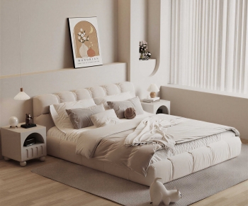 Modern Double Bed-ID:813575982