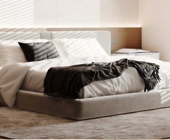 Modern Double Bed-ID:805643087
