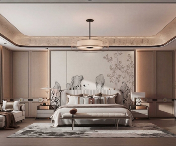New Chinese Style Bedroom-ID:130672935