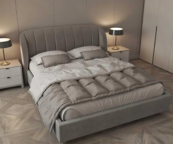 Modern Double Bed-ID:866705894