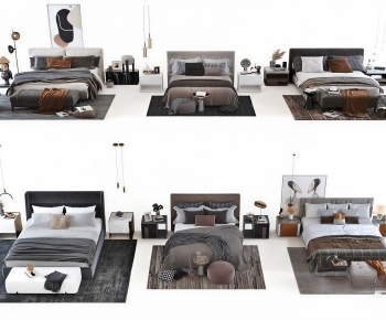 Modern Double Bed-ID:750068902