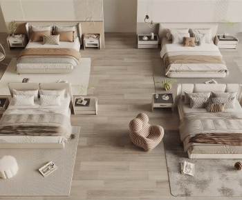 Modern Double Bed-ID:115422012