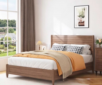 Modern Double Bed-ID:918452983