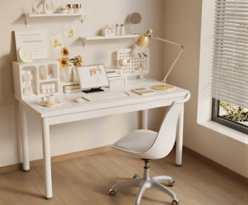 Modern Computer Desk And Chair-ID:336859941
