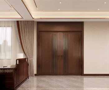 New Chinese Style A Living Room-ID:417160993