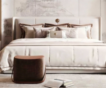 New Chinese Style Double Bed-ID:768857005