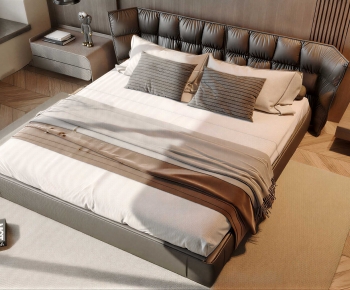 Modern Double Bed-ID:906907085