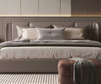 Modern Double Bed-ID:767157084