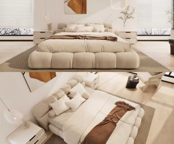 Modern Double Bed-ID:675982003