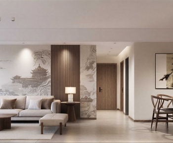 New Chinese Style A Living Room-ID:519220119