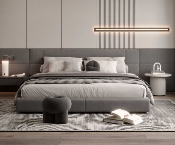 Modern Double Bed-ID:679678942