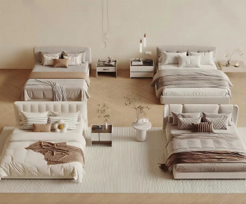 Modern Double Bed-ID:756375078