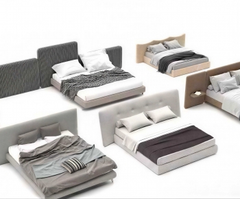 Modern Double Bed-ID:787795078