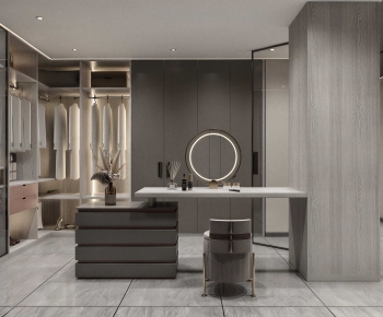 Modern Clothes Storage Area-ID:668874032