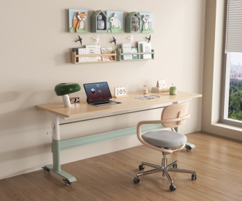 Modern Computer Desk And Chair-ID:950695049