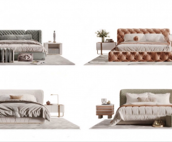 Modern Double Bed-ID:156230969