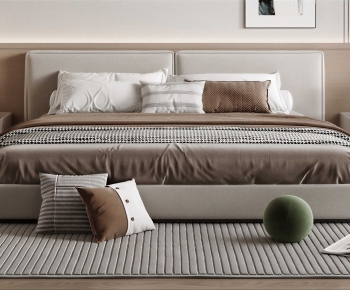 Modern Double Bed-ID:665848028