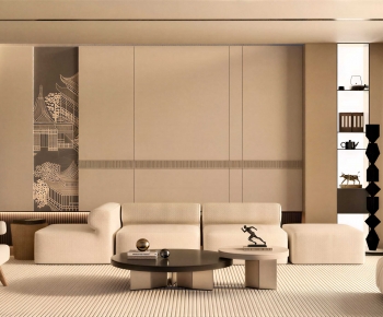 New Chinese Style A Living Room-ID:194359067