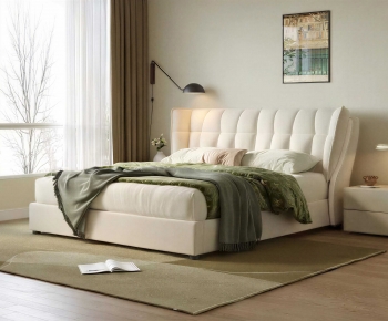 Modern Double Bed-ID:758917092