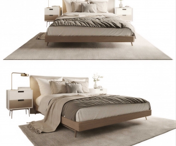 Modern Double Bed-ID:893280036