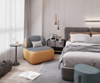 Modern Double Bed-ID:418741944