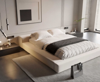 Modern Double Bed-ID:926780945