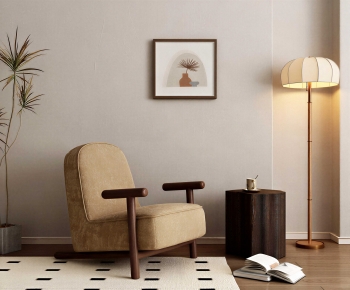 Wabi-sabi Style Single Sofa-ID:348539493